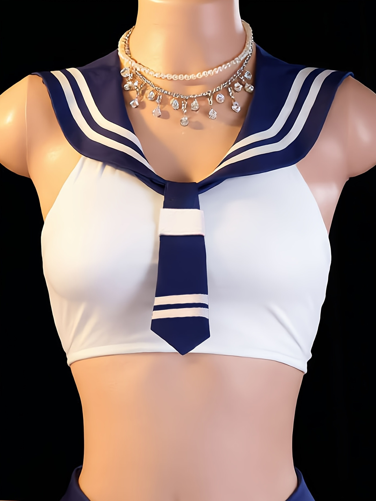 Women's 2Pcs Sailor Role Play  - Garter Belt Set 评论和价格